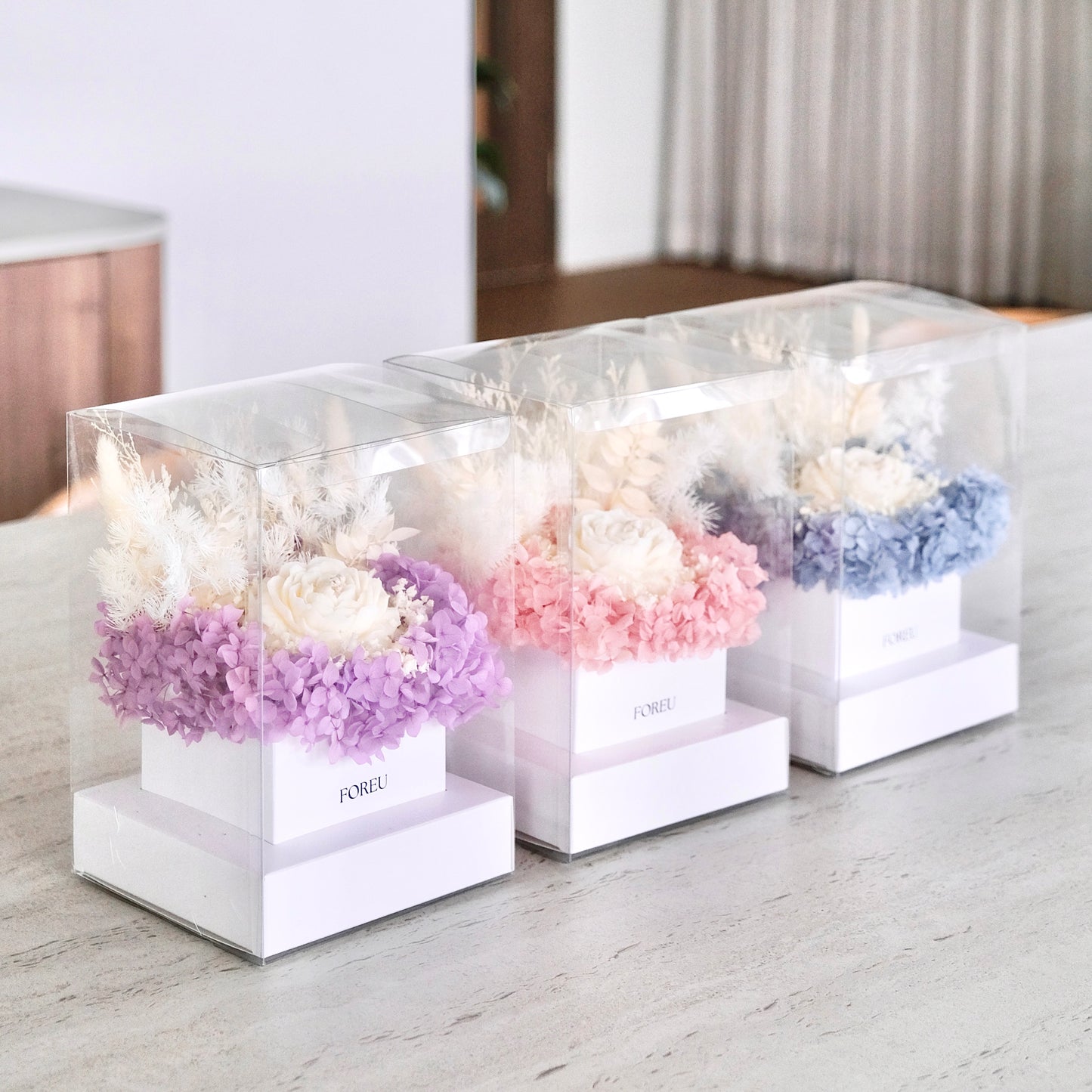 Premium Flower Box (Single Candle) - Blush Bloom