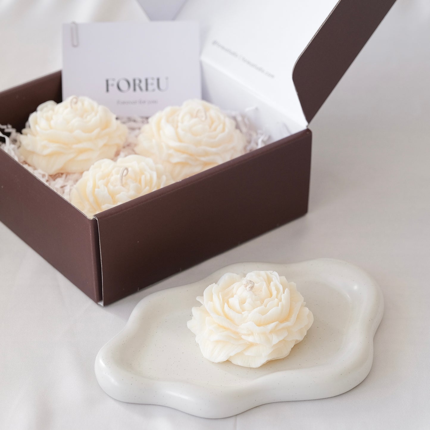 Peony Soy Candles (Scented - Set of 3)