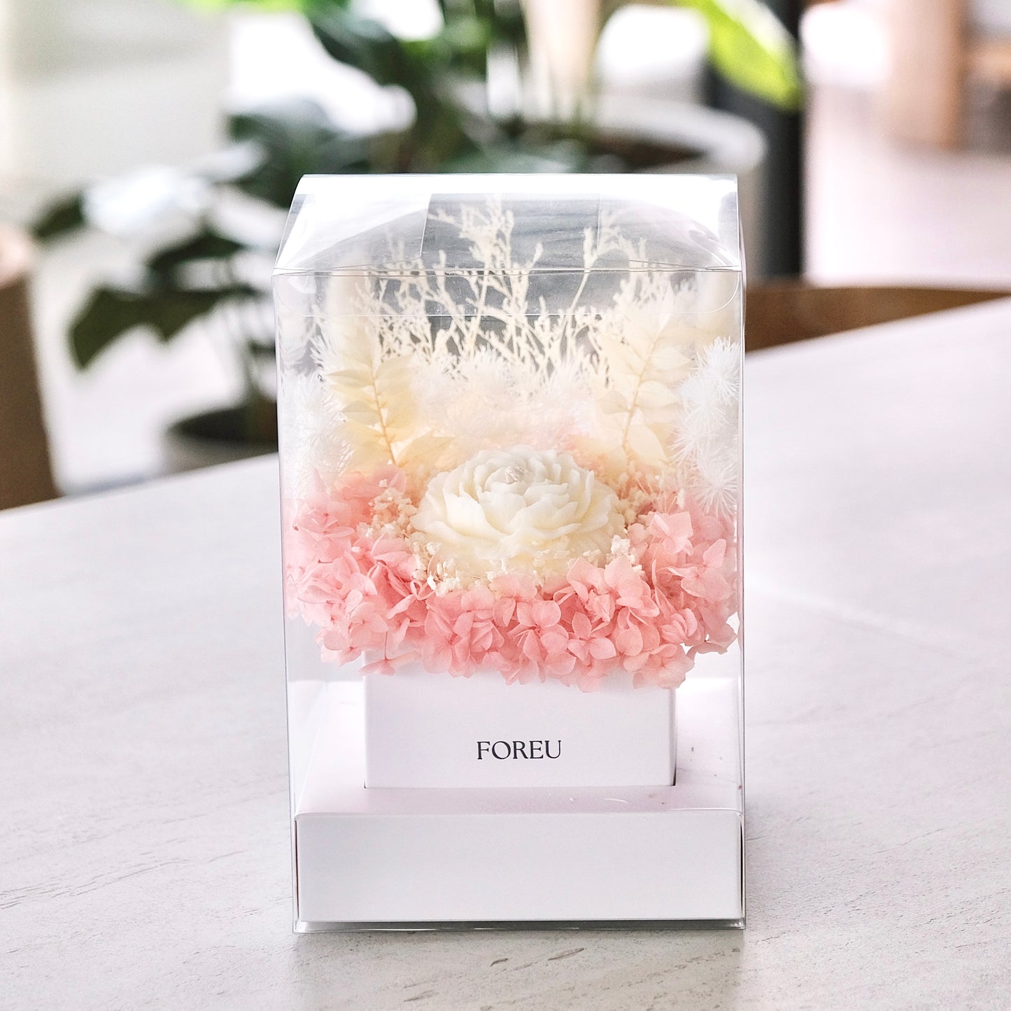 Premium Flower Box (Single Candle) - Blush Bloom