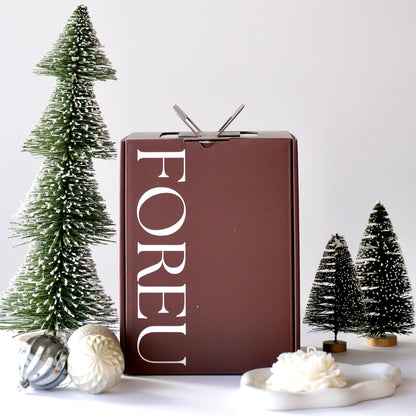 FOREU Premium Christmas Candle Box packaging timeless cardboard gift box with festive design, perfect for luxury Christmas gifting and stylish holiday décor.